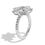 Thumbnail: 14K White Gold Pear & Round Diamond Fashion Ring
