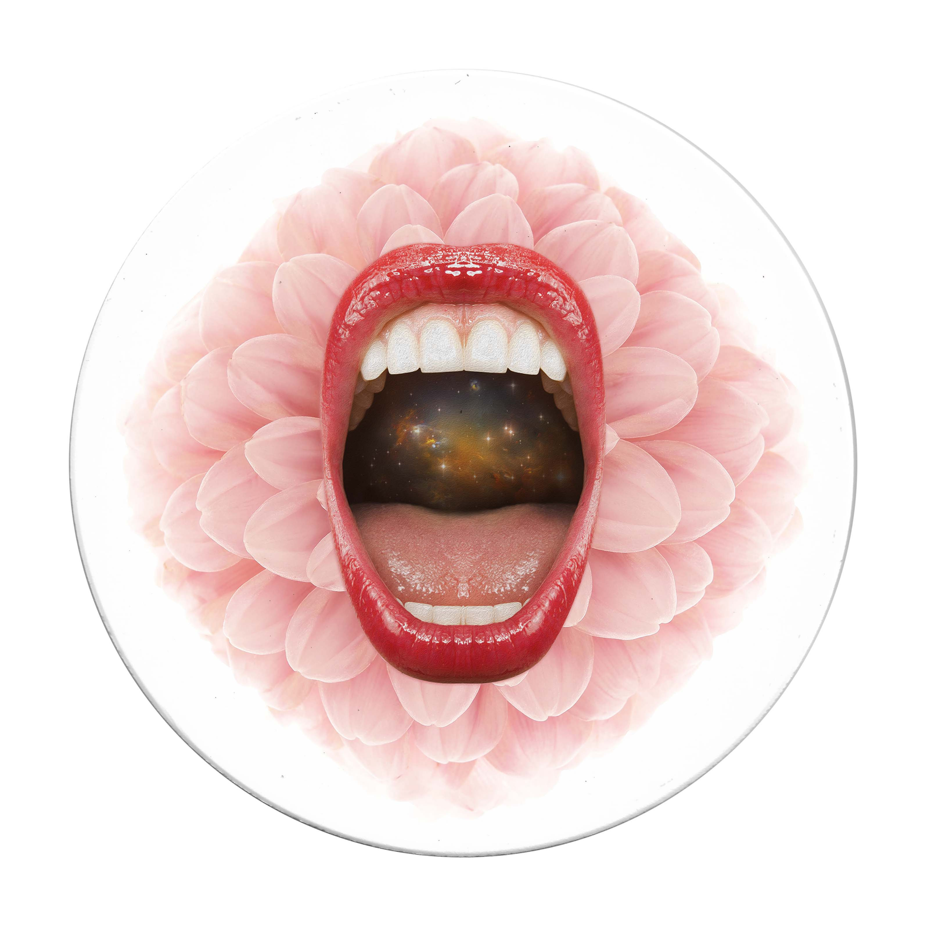 plate ceramic surrealist mouth universe portugal lisbon home decor