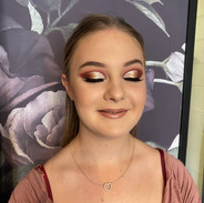 burgundy rose gold cut crease glam makeu