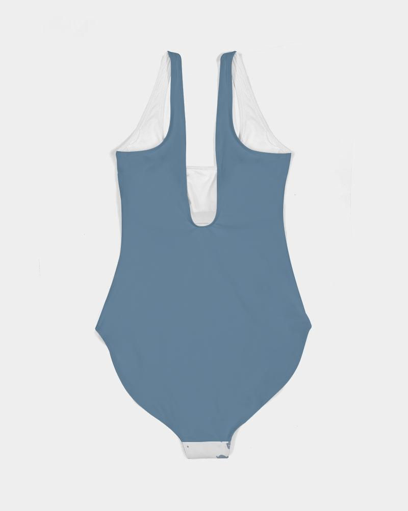 ภาพขนาดย่อ: Women's FYC Camo Swim Padded One-Piece UPF 50 Swimsuit