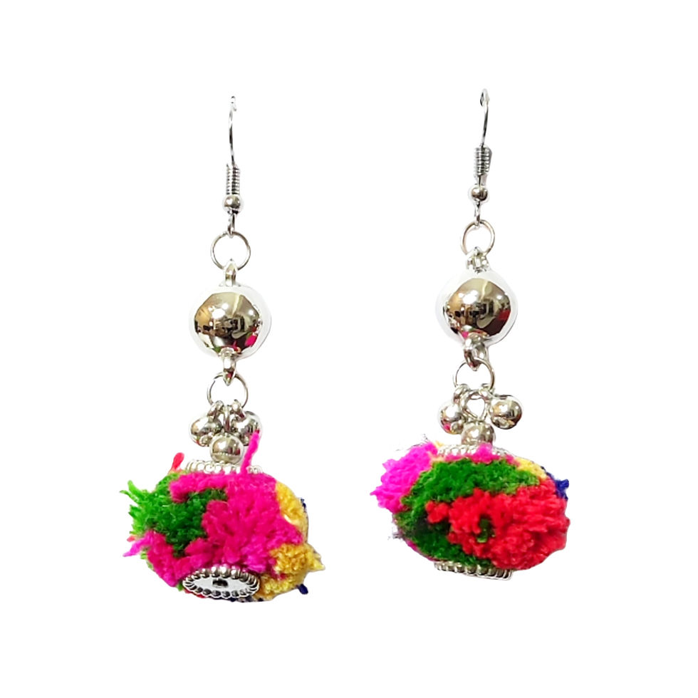 Thumbnail: Mirror Layered Navratri Oxidised Long Jewellery Set