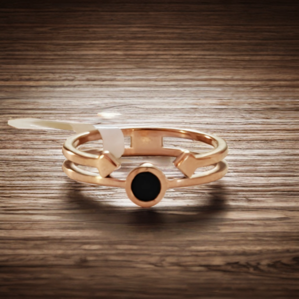 Thumbnail: Rose Gold Stainless Steel Finger Ring