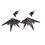 Thumbnail: Black Metal Jacket Unisex Earrings