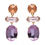 Thumbnail: Lux Purple Crystal Zircon Earrings