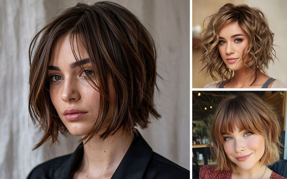 Idee e ispirazioni per capelli medi scalati pieni di personalità