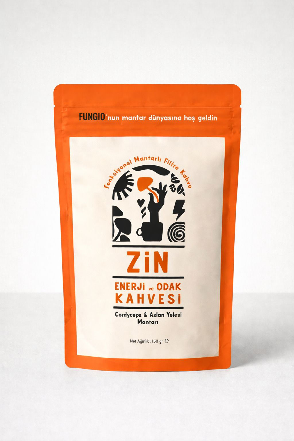 Zin Aslan Yelesi ve Cordyceps Mantarı İçeren Kahve