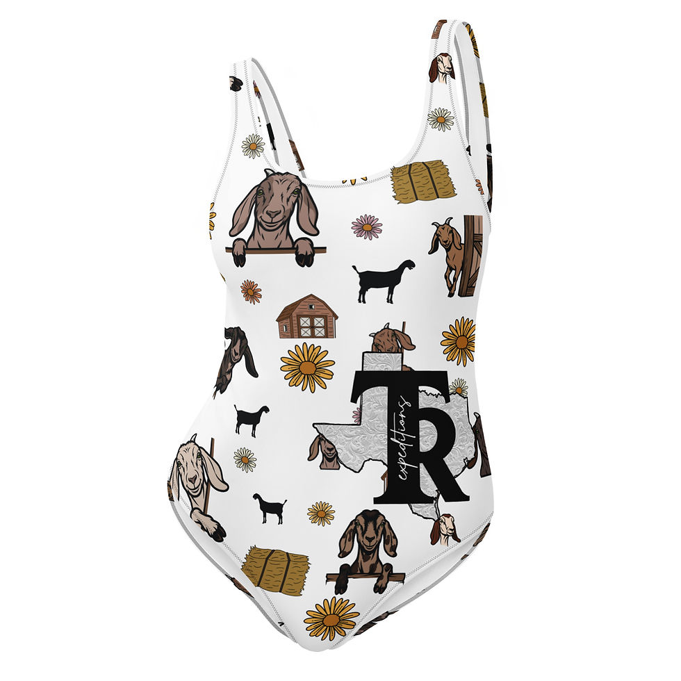 Thumbnail: Goat Farm Pattern | One-Piece Swimsuit