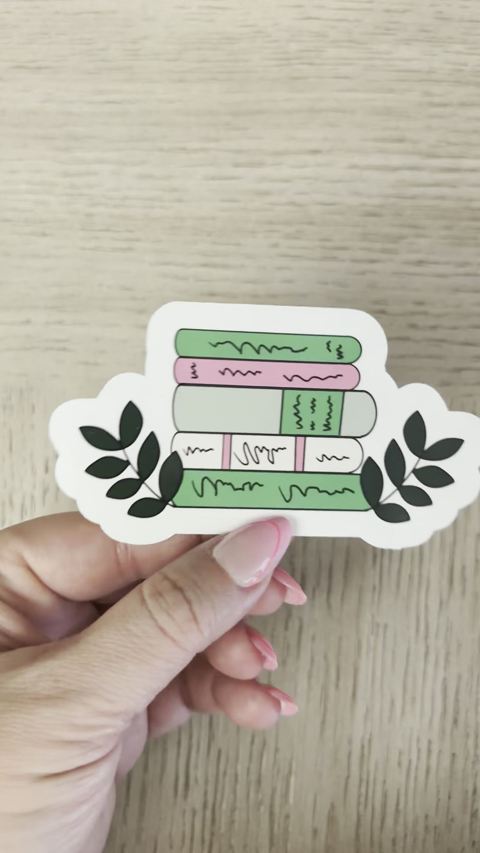 Thumbnail: Pink, Pink and Green, Orange Bookish Waterproof Sticker Pack- 3 Options