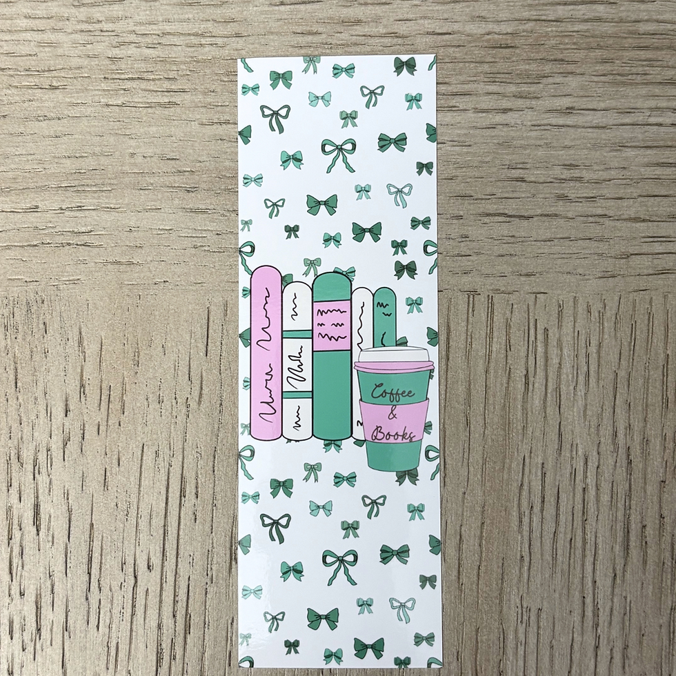 Thumbnail: Pink Green Bookish Bookmark- Set or individual- Booklover gift- Reader Accessory