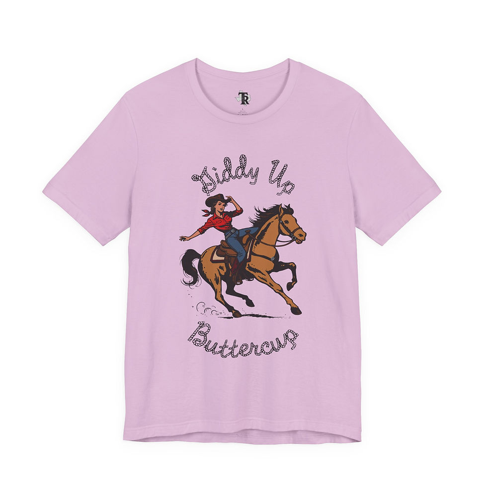 Thumbnail: Giddy Up Buttercup Vintage Style Western Boutique Graphic T-shirt