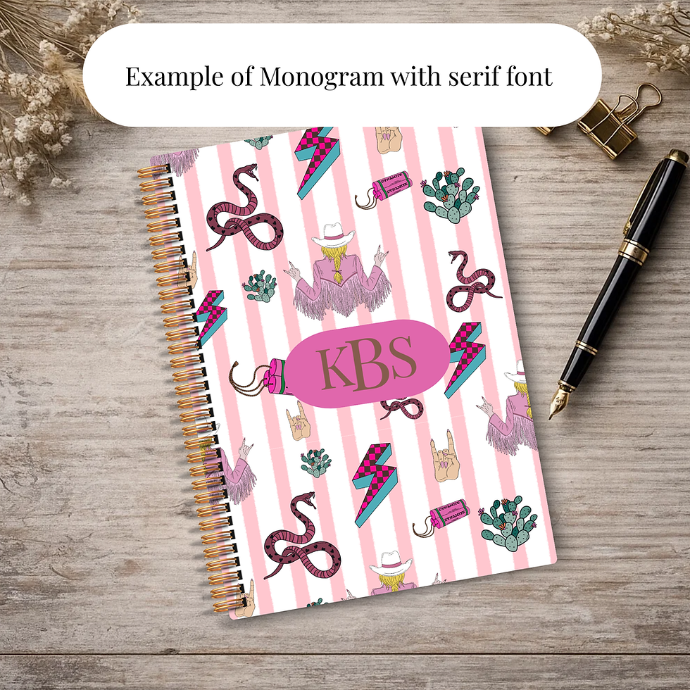 Thumbnail: Y'allternative Boho Western Cowgirl Spiral Journal- 3 sizes available -Customize