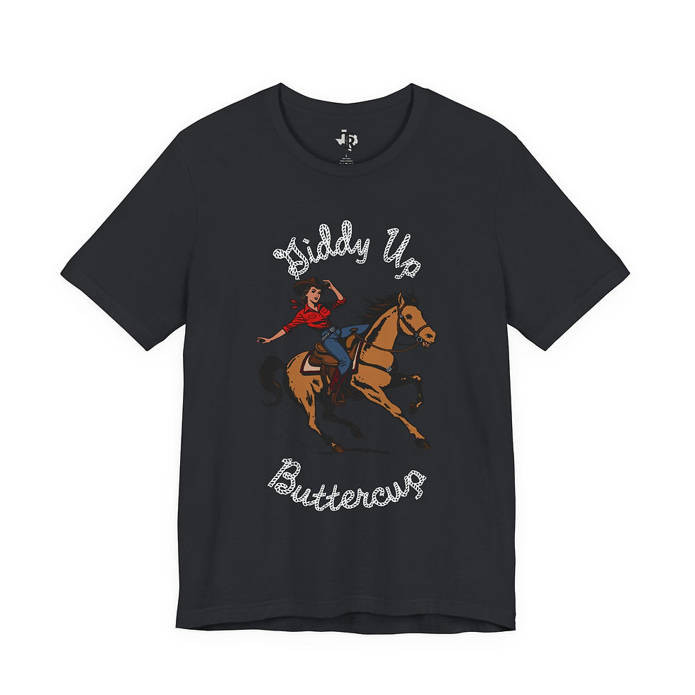 Thumbnail: Giddy Up Buttercup Vintage Style Western Boutique Graphic T-shirt