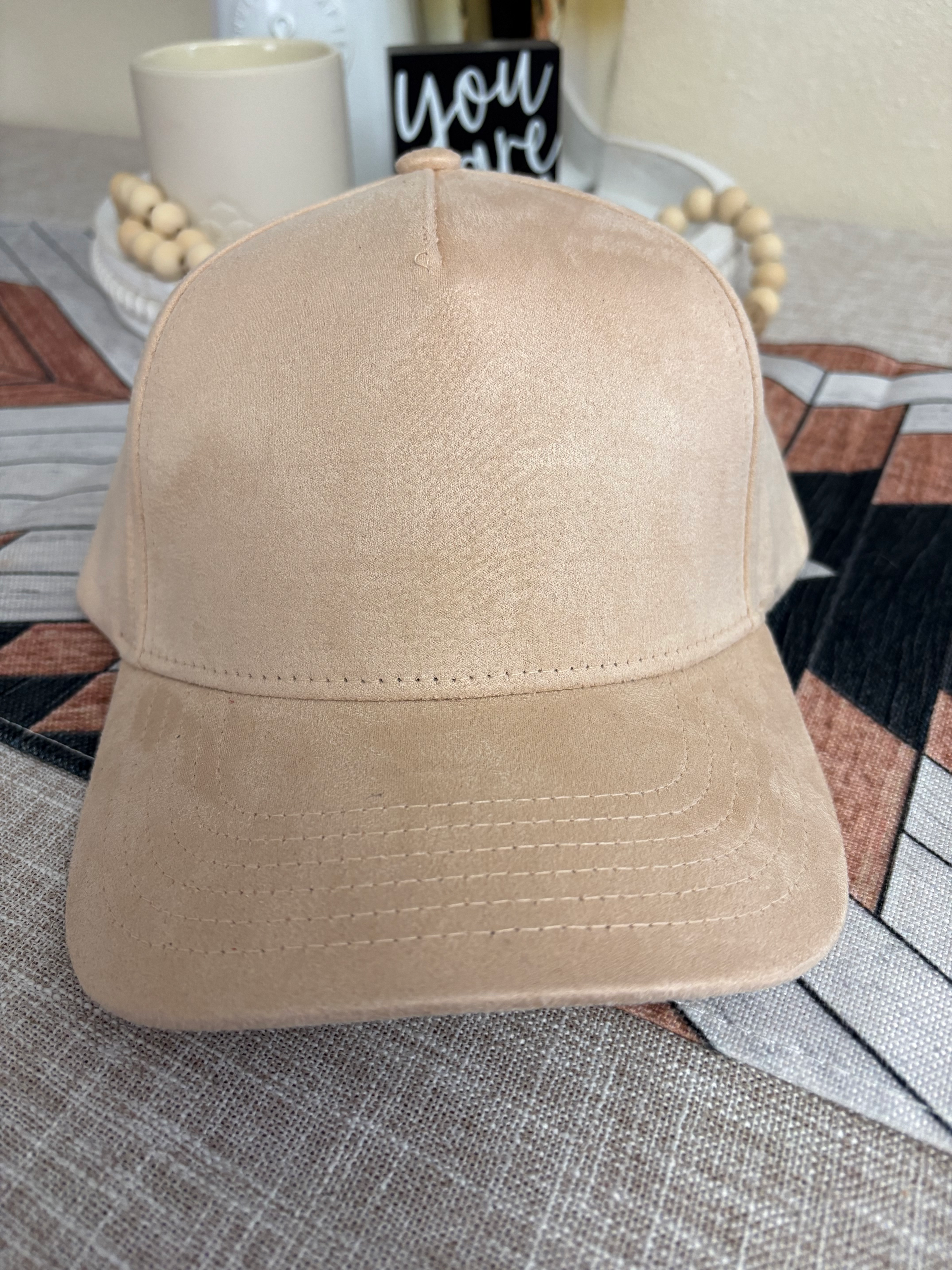VSTR- khaki faux suede tucker hat