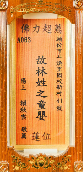 A063故林姓之童嬰 陽上：賴秋雲