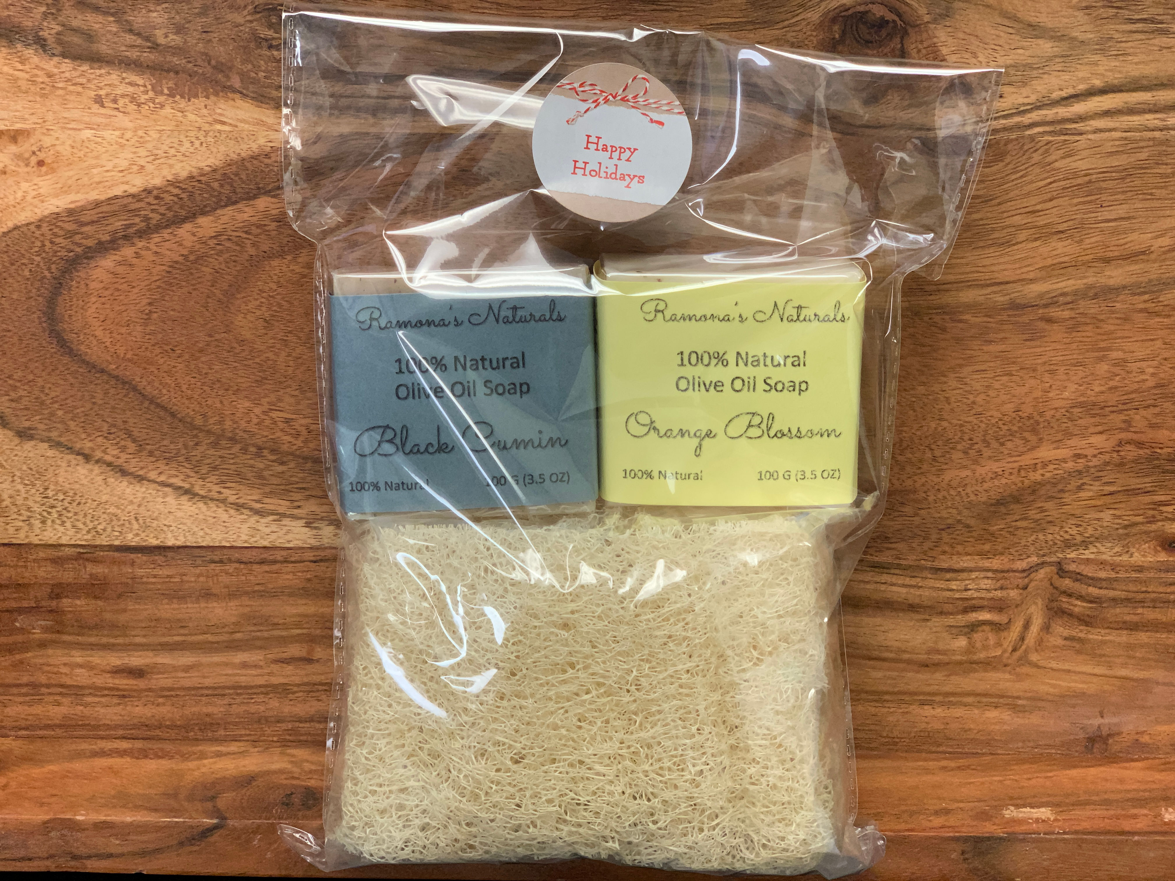 Two Soaps & Loofah Small Gift Set