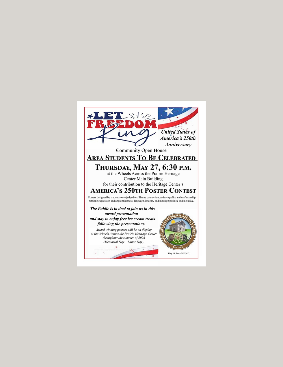 America's 250th Poster Contest: Community Open House