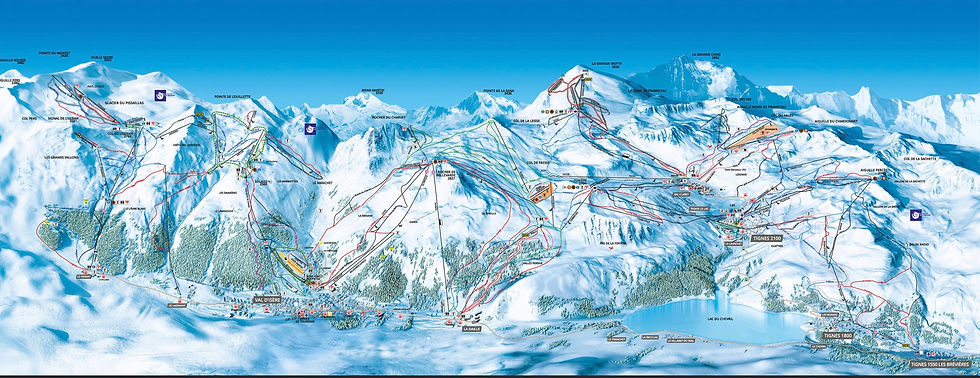 Map of Vald'siere ski resort 