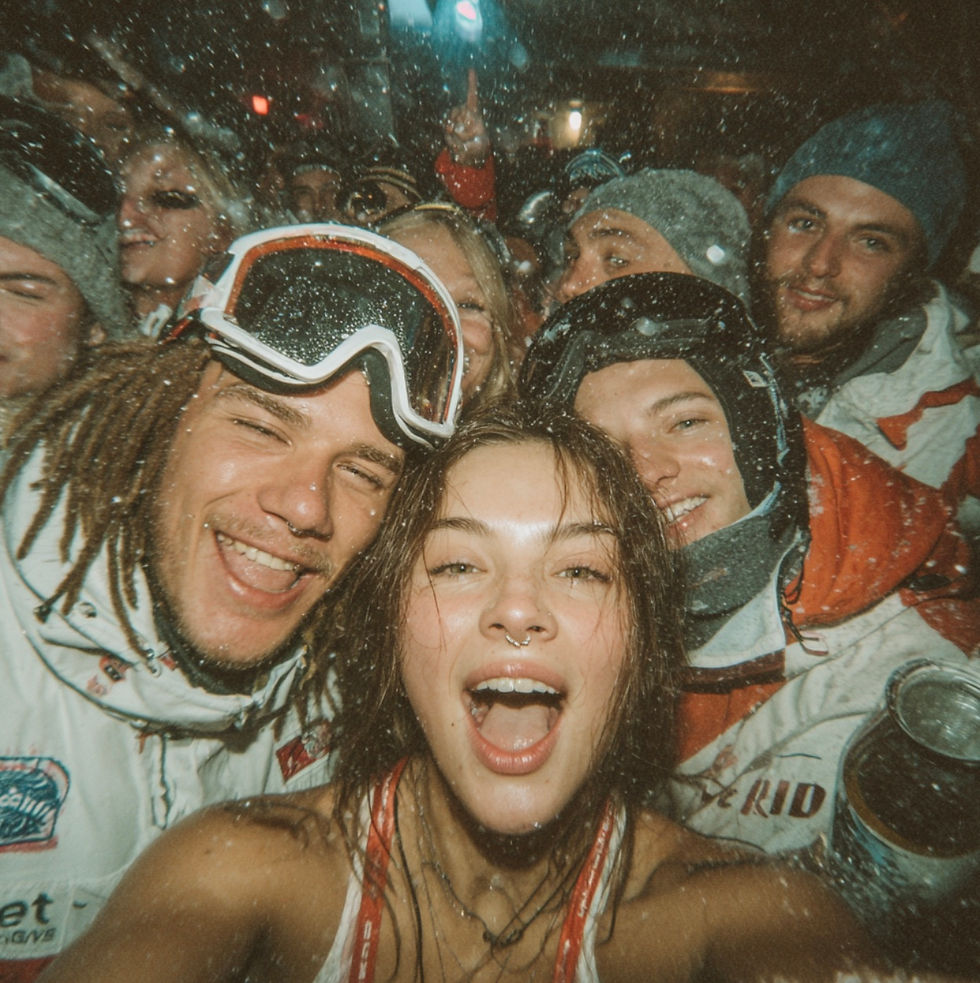 NZ skiiers partying at a night club 
