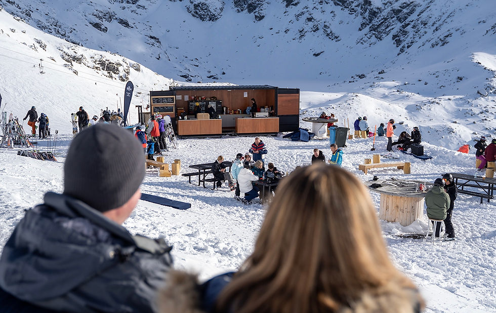 On  moutain restaurant at The Remarkables 