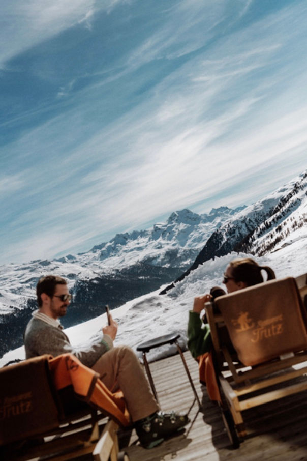 on mountain dining in st. moritz