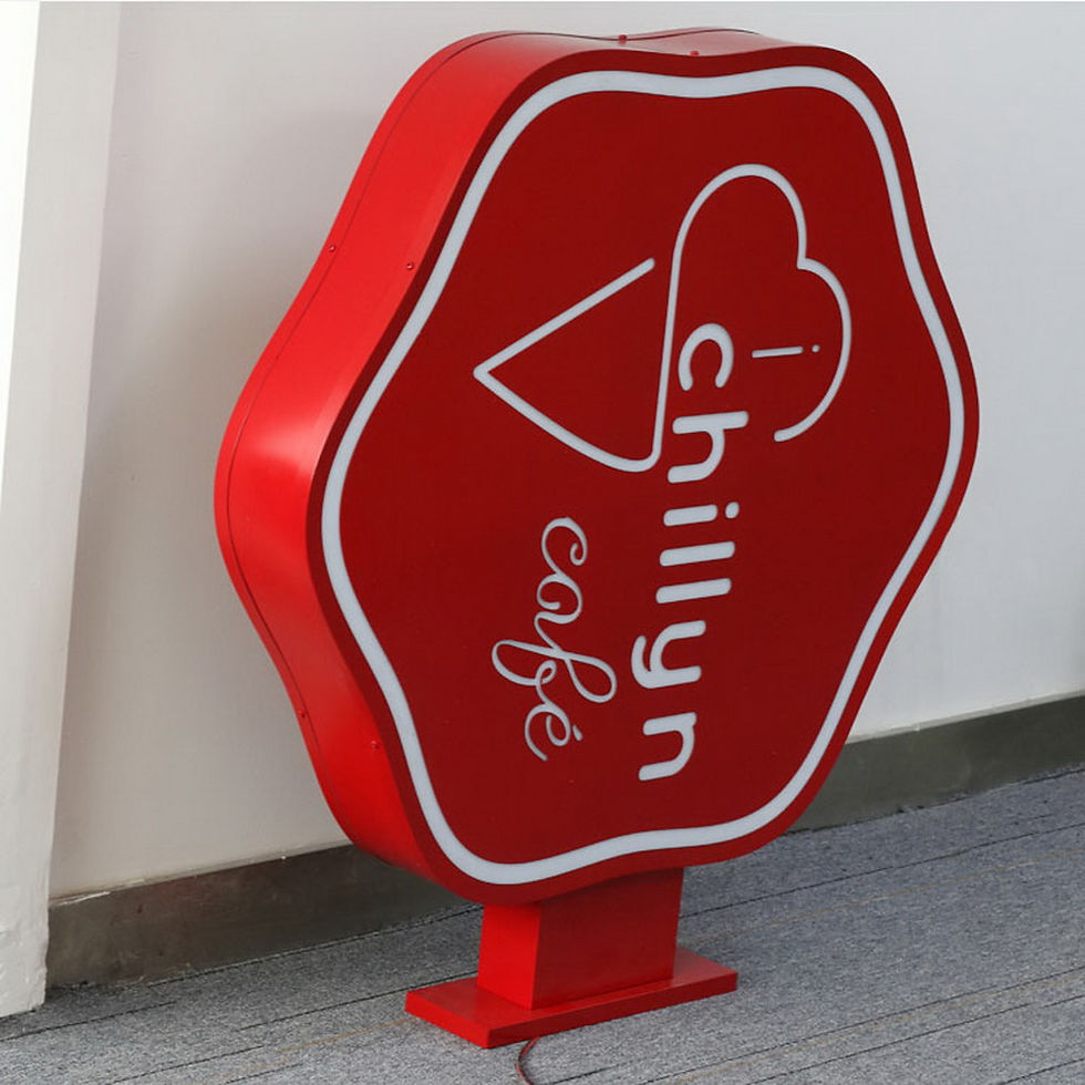 Thumbnail: Custom illuminated blade sign sus with acrylic inside for Shop light box