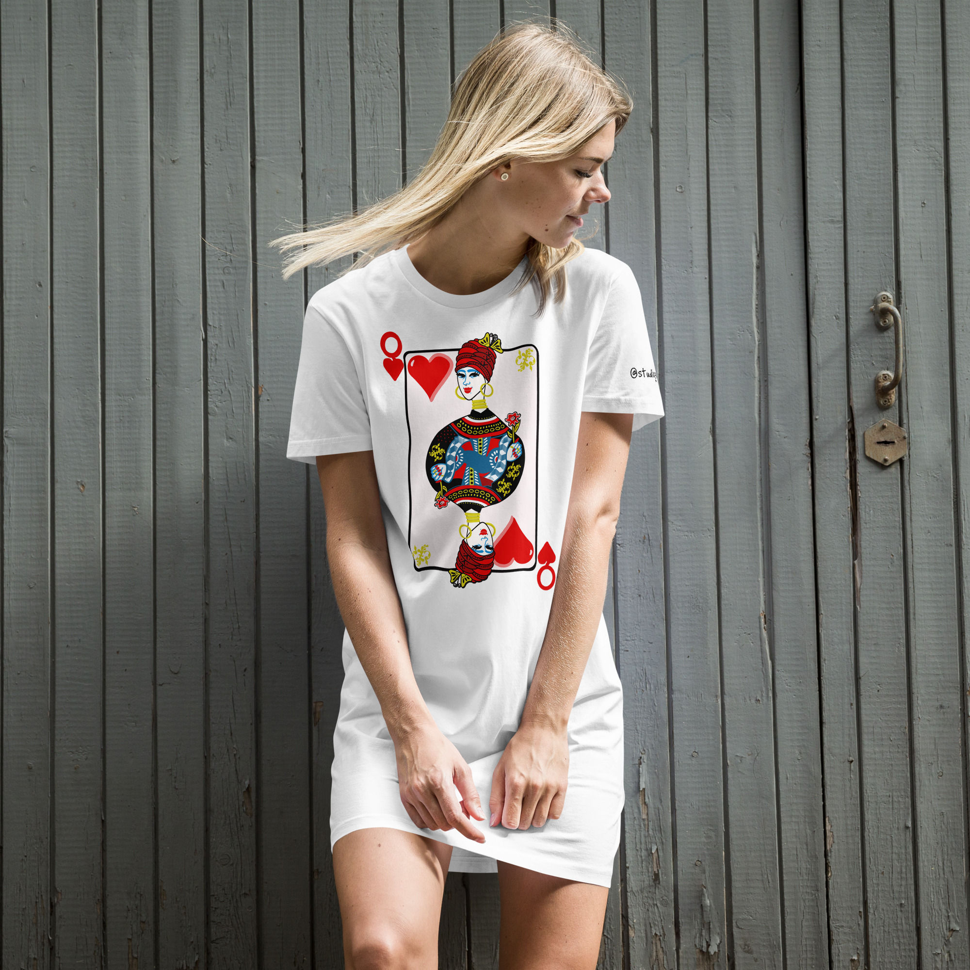 'Talk to me nice' Organic cotton t-shirt dress