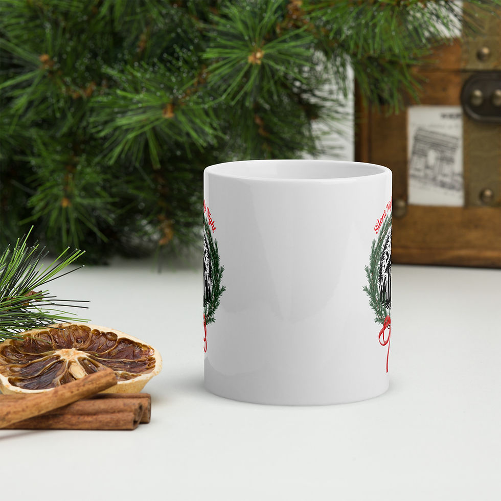 Thumbnail: Silent Night, Holy Night White Christmas Coffee Mug