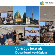 Vorträge des Oracle Forms Day 2025 jetzt als Download verfügbar