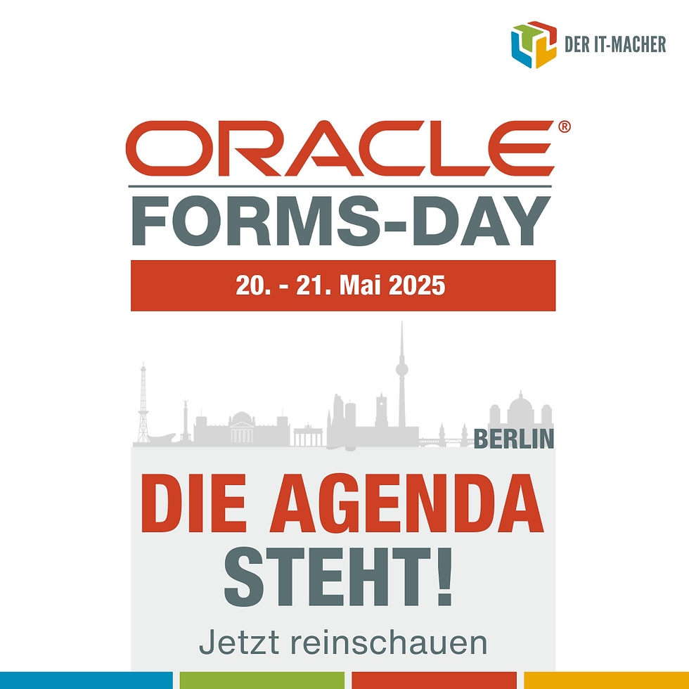 Oracle Forms Day Berlin - Die Agenda steht