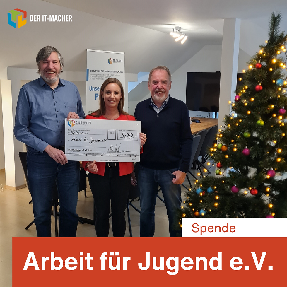 Der IT-Macher unterstützt den Verein Arbeit für Jugend e.V.