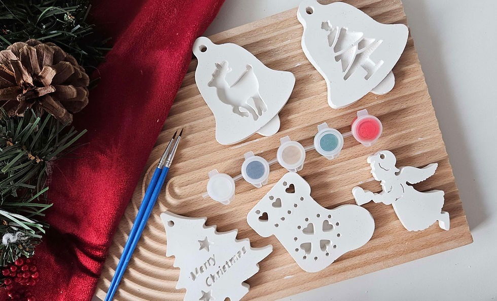 Thumbnail: DIY Painting KIT with six christmas ornaments 