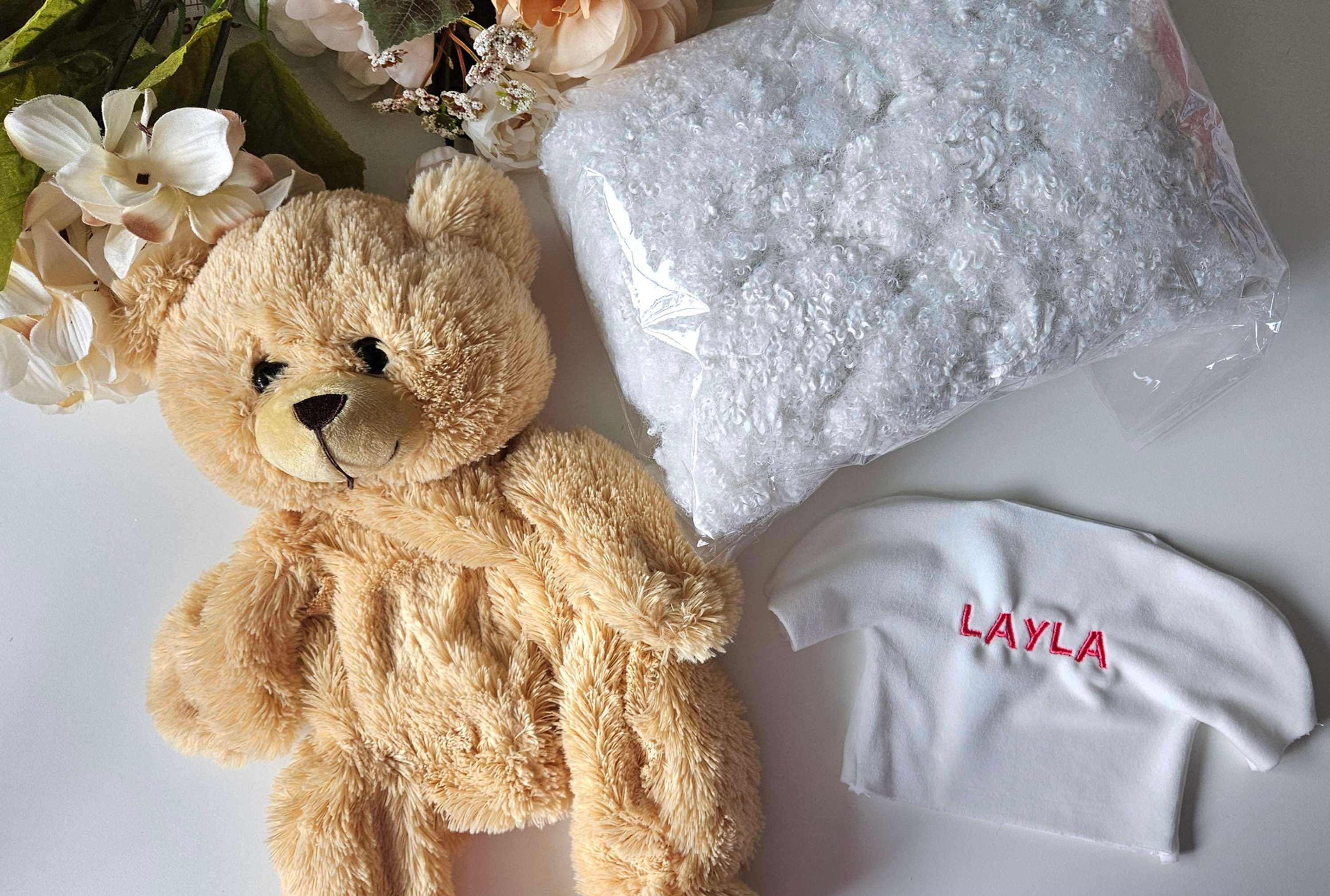 DIY KIT Teddy Bear Plush toy with T-shirt Stuffing