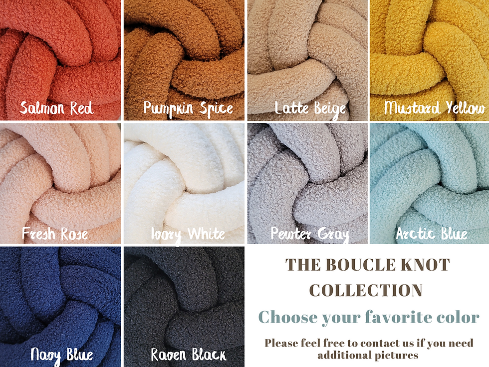 Thumbnail: boucle knot pillow in star shape