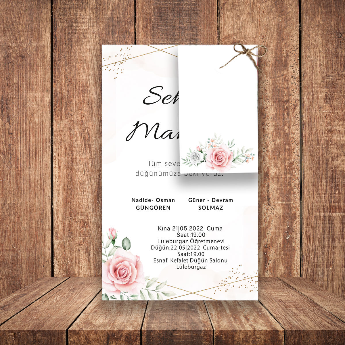 E49 Etiketli Davetiye (500 ADET)