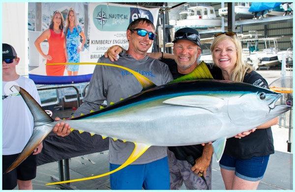 yellowfin tuna fish mount awarded at otherside tournament