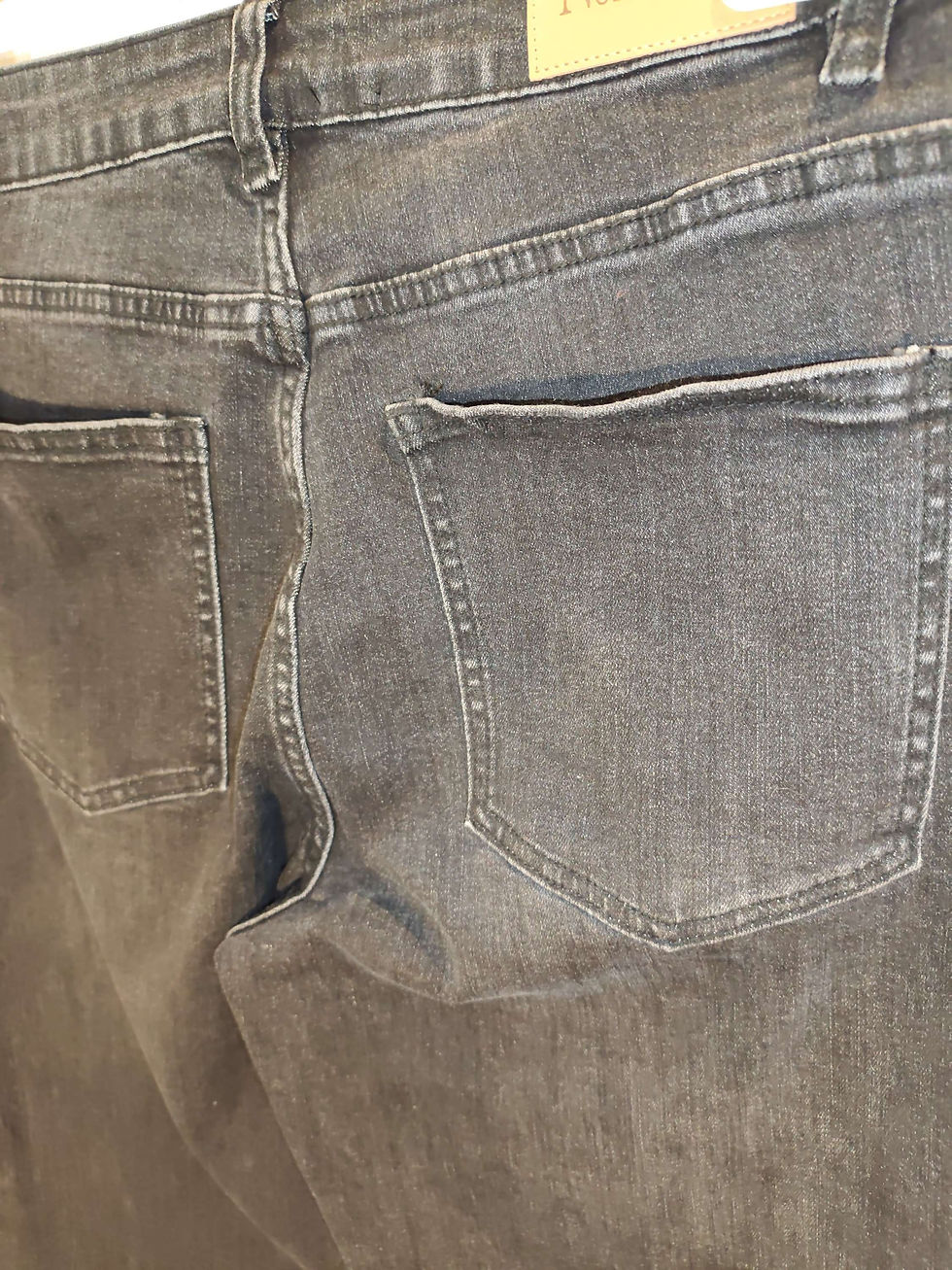 Miniatura: Jeans uomo elasticizzato nero boy fit