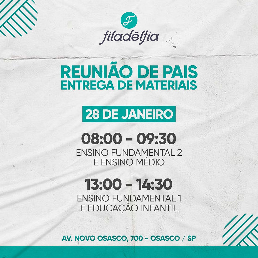 Reunião de pais (período da tarde)