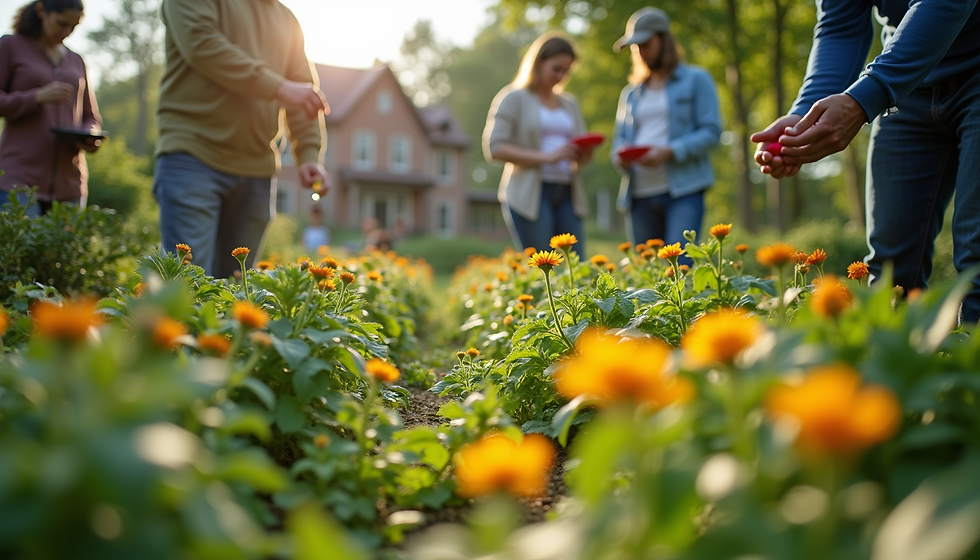 Close-up view of a peaceful garden space designed for reflection and relaxation