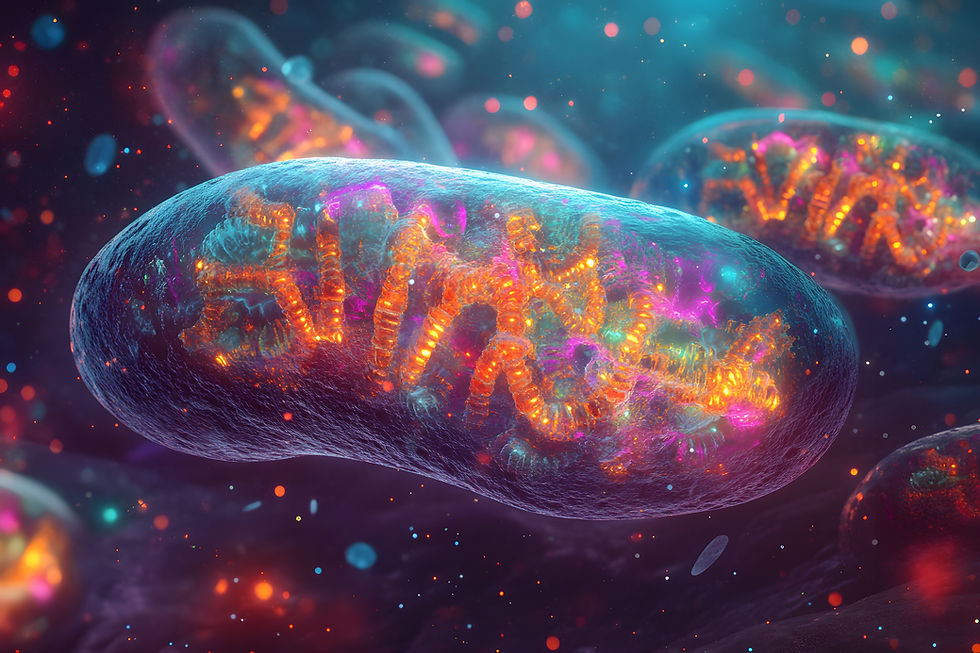 Mitochondria producing cellular energy, central to the MitoNAD+ peripheral neuropathy protocol at Stenzel Chiropractic Clinic in Mankato, MN