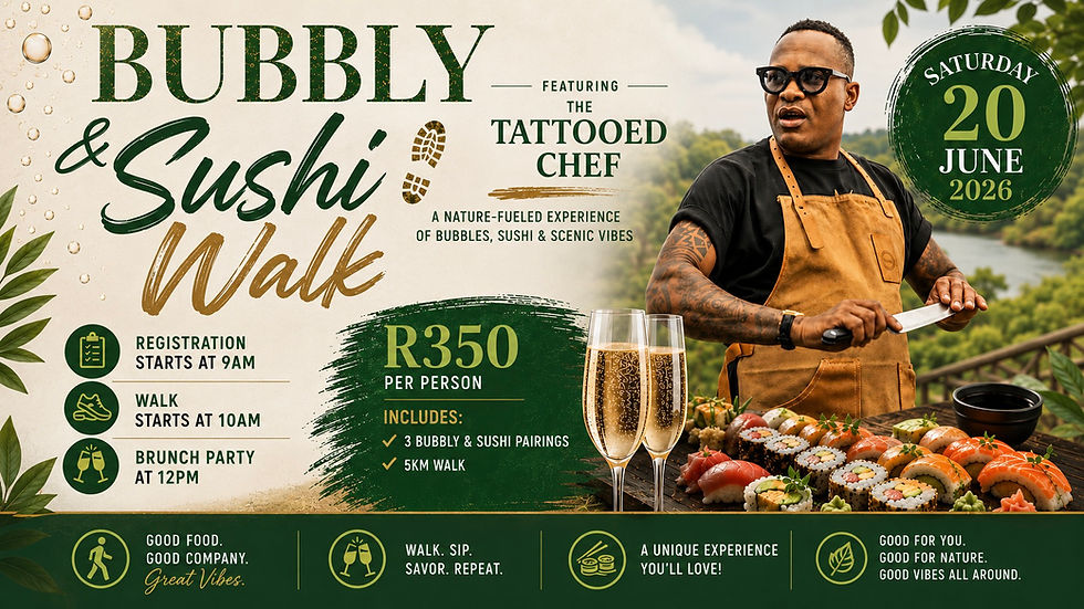 Bubbly & Sushi Walk with The Tattooed Chef