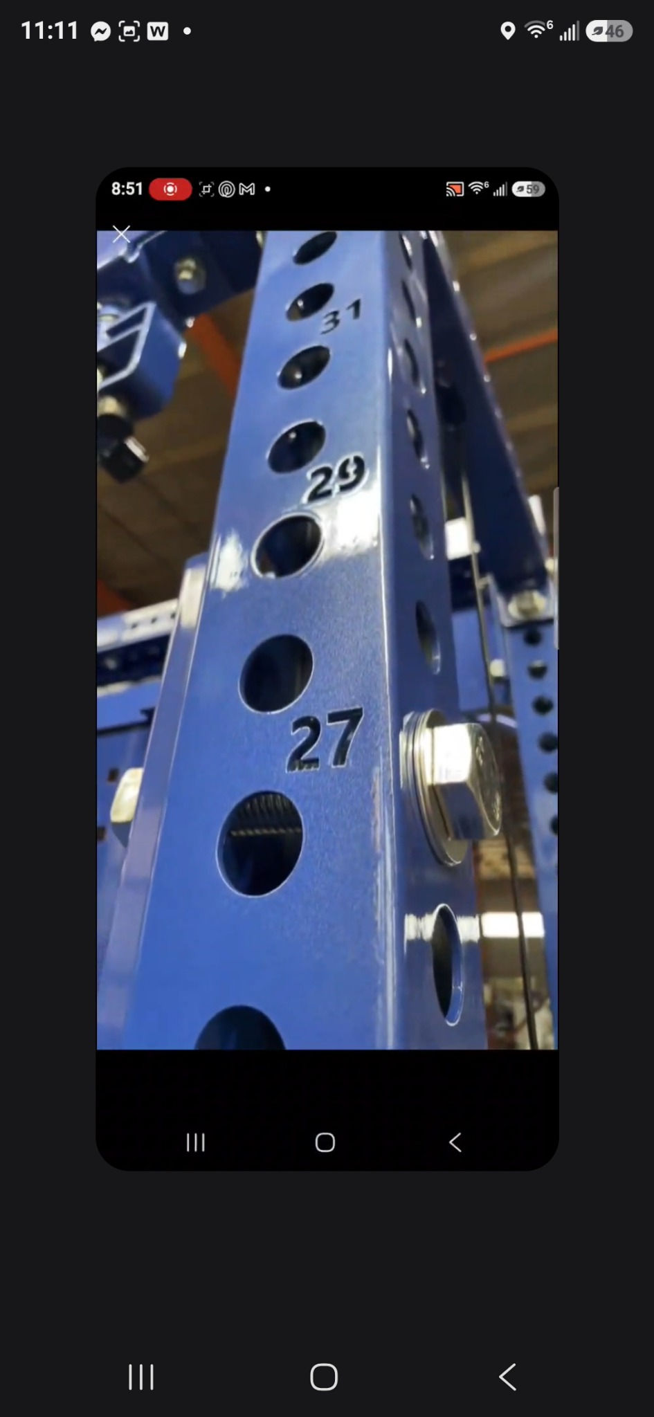 LowKi HD Four-Post Power Rack - Candy Blue detail photo