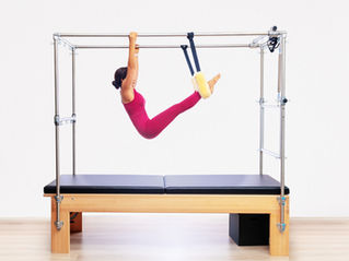 Master trainer Sheetal Shah on a Pilates Cadillac reformer at Sheetal's Core Pilates Studio in Mumbai