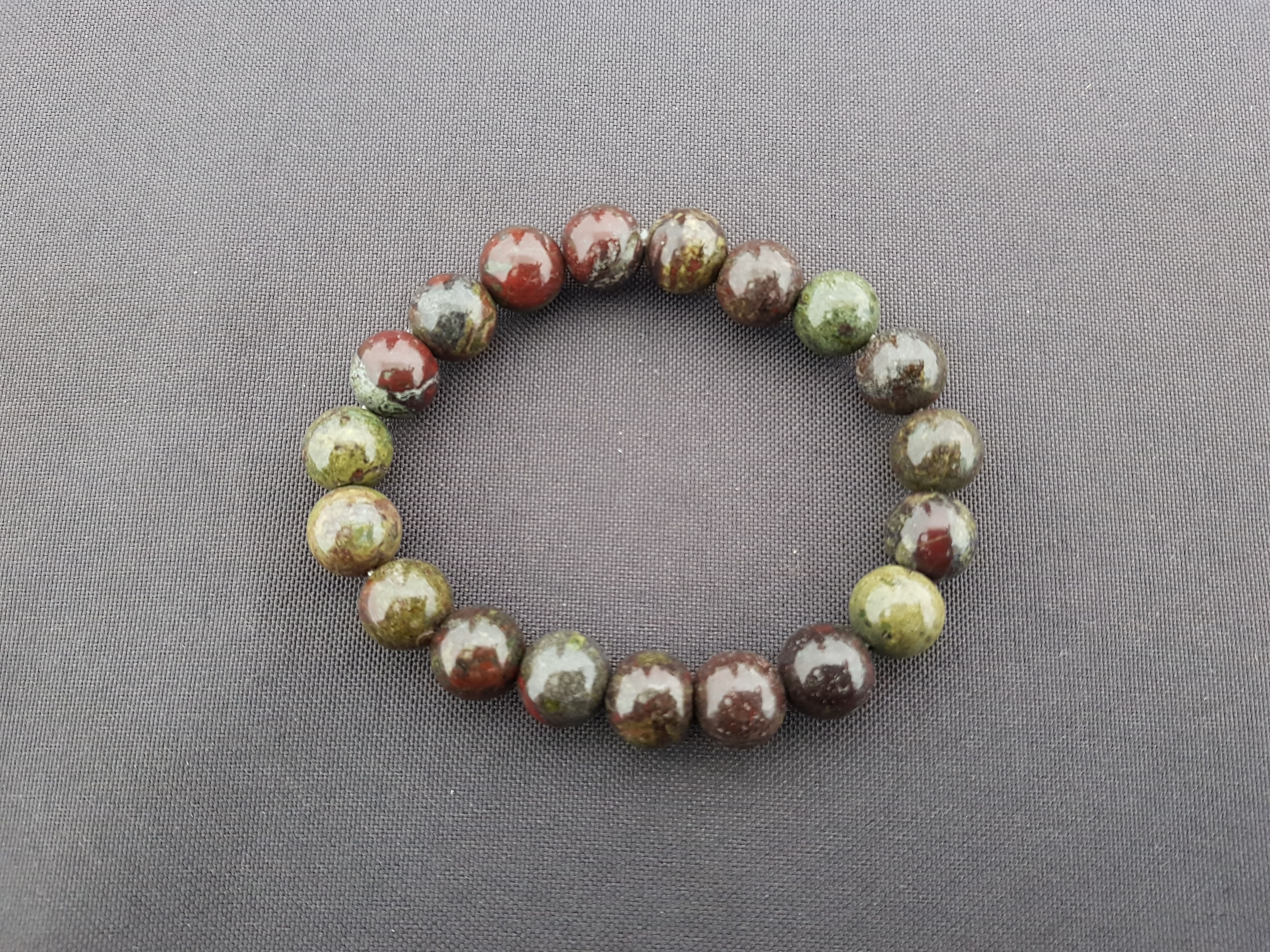 Jaspe Sang de Dragon - Perles de 10mm