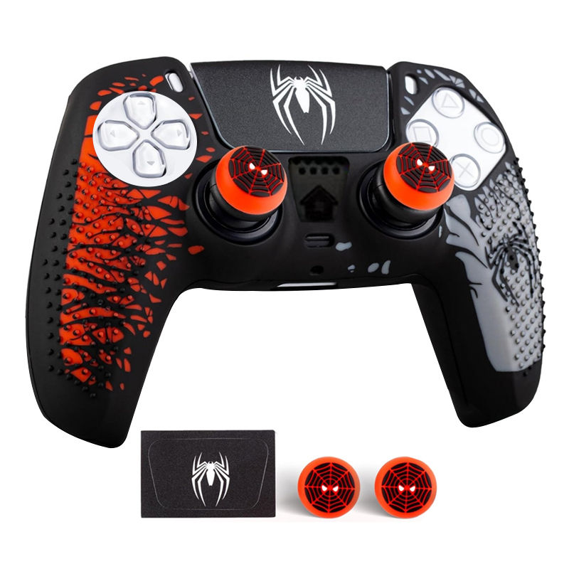 Thumbnail: Anti-Slip Controller Skin Shell for PS5 Controller Silicone Cover Case with Rubb