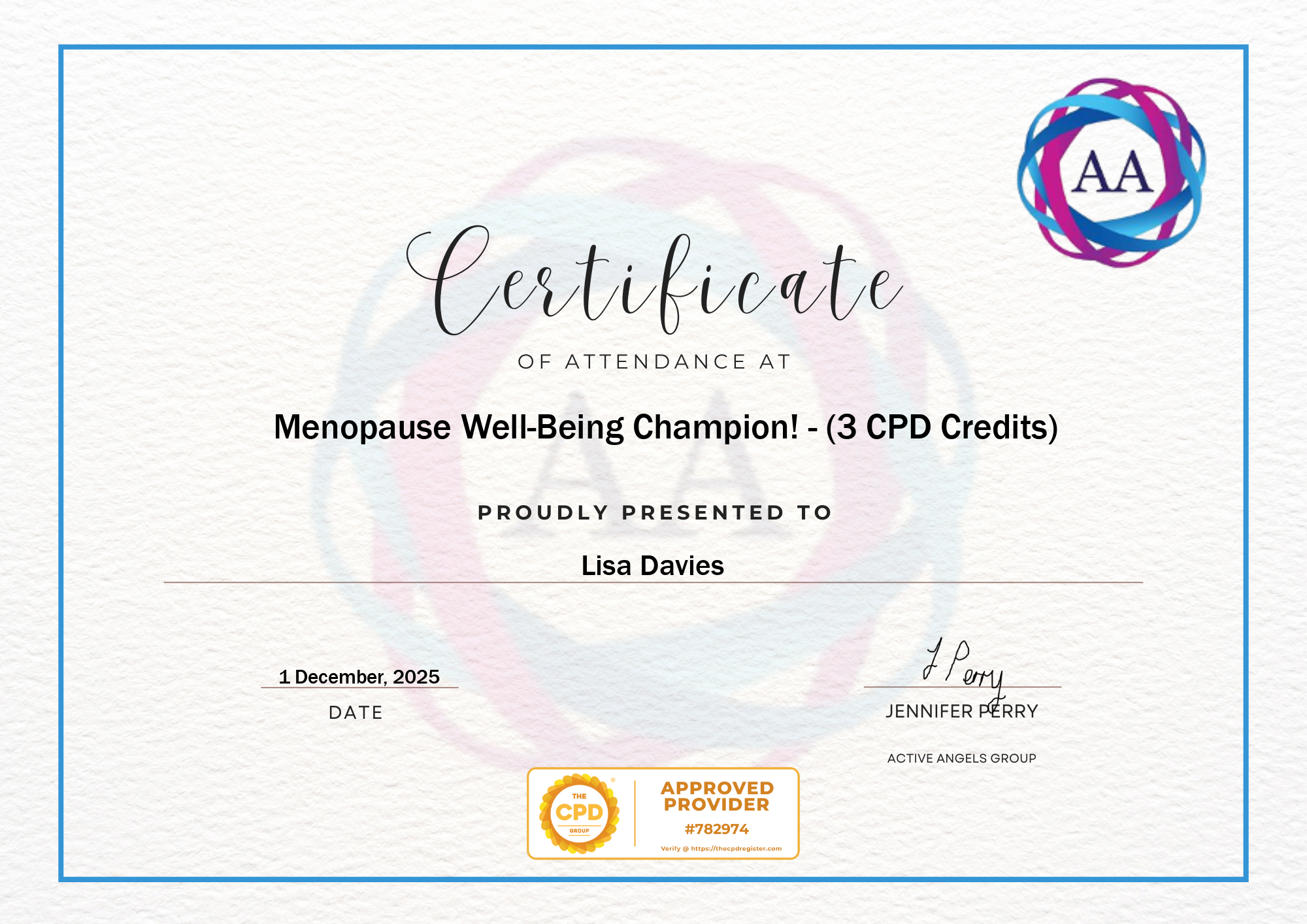 Menopause Champion Course, Manual & Accredited Certificate