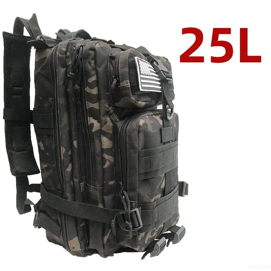 Thumbnail: 25l/50l Sturdy Nylon Waterproof Tactical Sports Trekking Fishing Hunting Camping