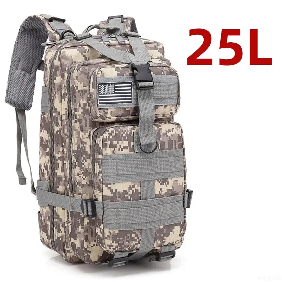 Thumbnail: 25l/50l Sturdy Nylon Waterproof Tactical Sports Trekking Fishing Hunting Camping