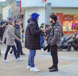 Outreaching in Leeds Town centre
