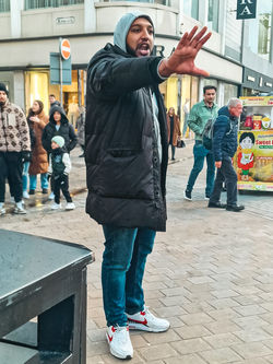 Outreaching in Leeds Town centre