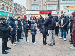 Outreaching in Leeds Town centre